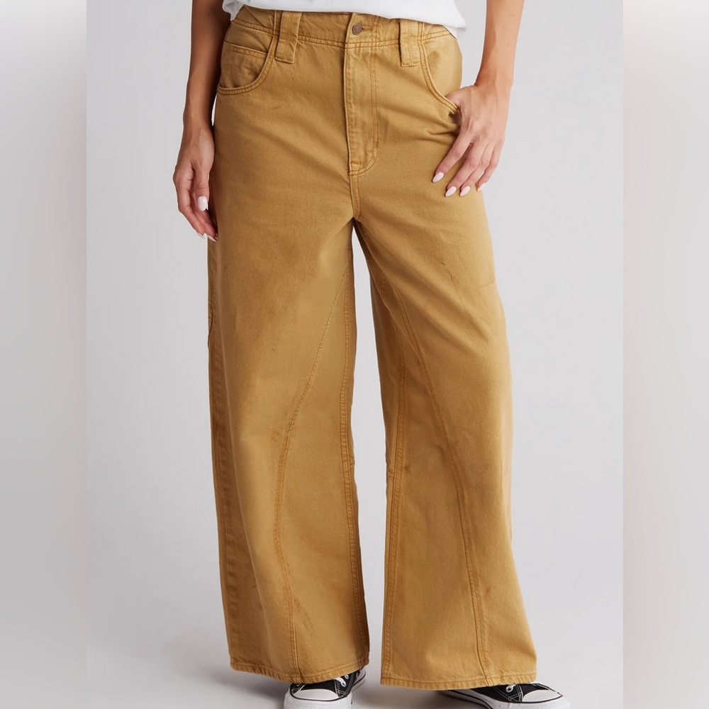 Free People We The Free Chill Vibes Dropped Wide Leg Jeans